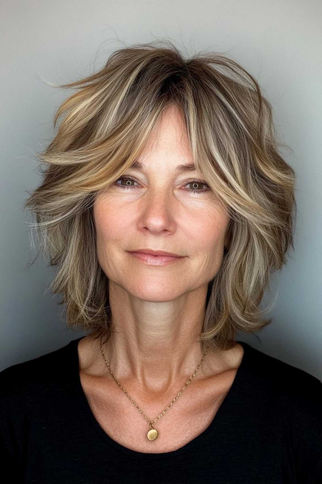 13+ Shag Haircuts for Women Over 50 with Airy Layers and Texture - 6. The Sleek Shag with Subtle Undercut