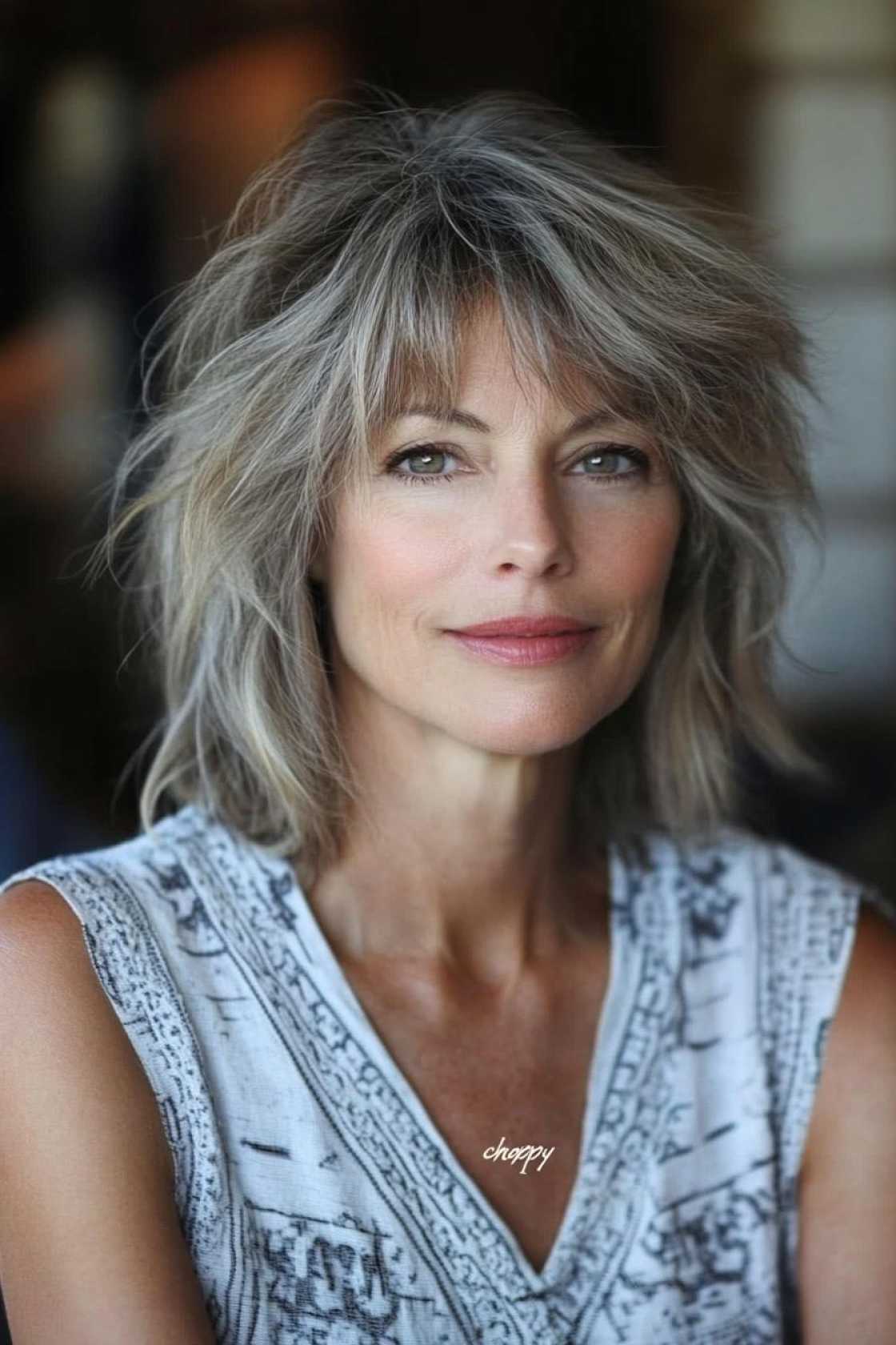 13+ Shag Haircuts for Women Over 50 with Airy Layers and Texture - 8. The Choppy Shag with Face-Framing Lay