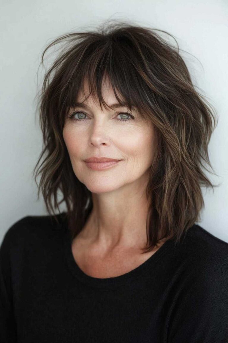 Textured Updates: 14+ Modern Shag Haircuts Designed for Women Over 50